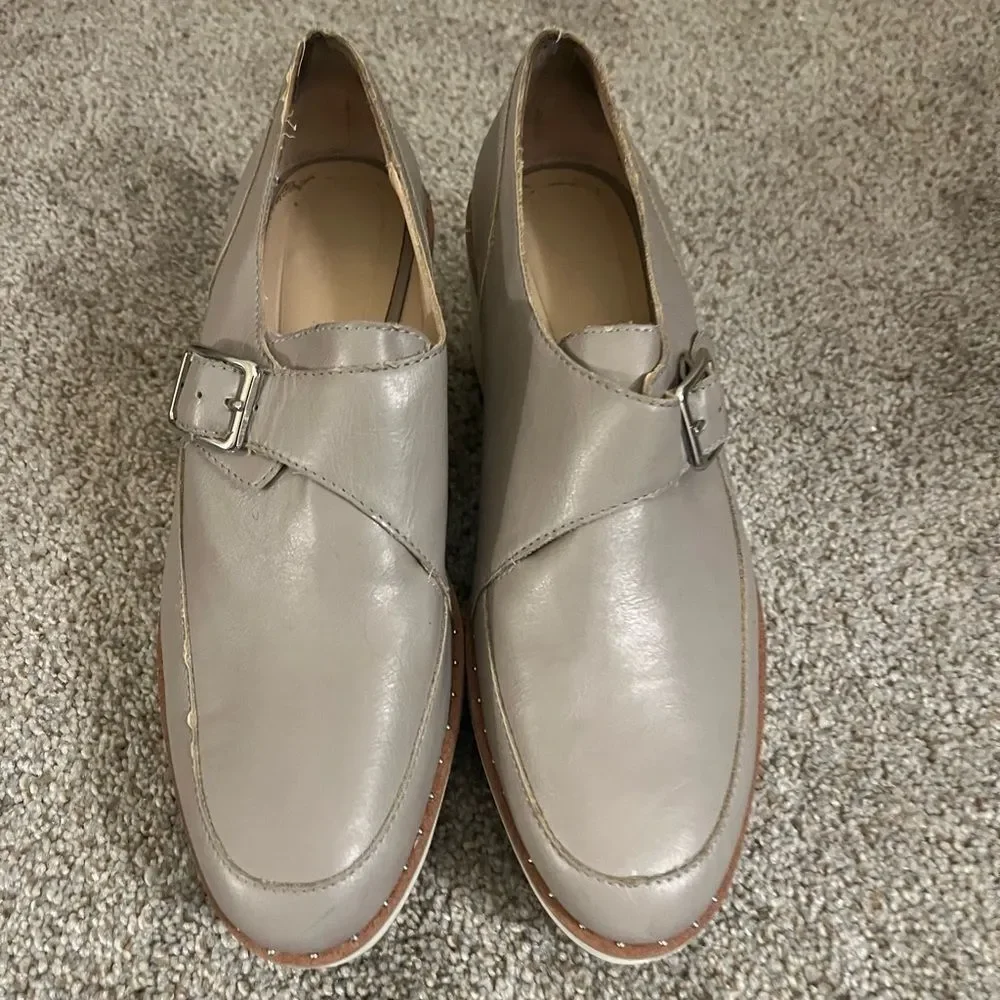 ZARA Women's Gray Platform Loafers